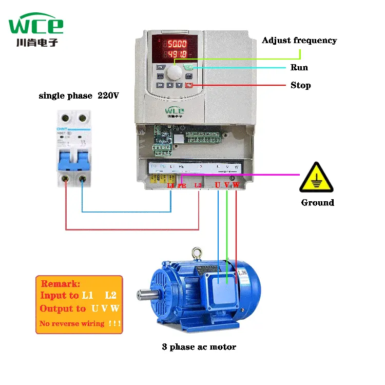 VFD đầu vào pha cho động cơ AC